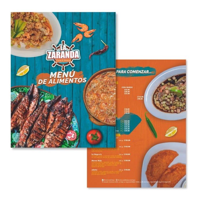 Menú para Zaranda de Alimentos